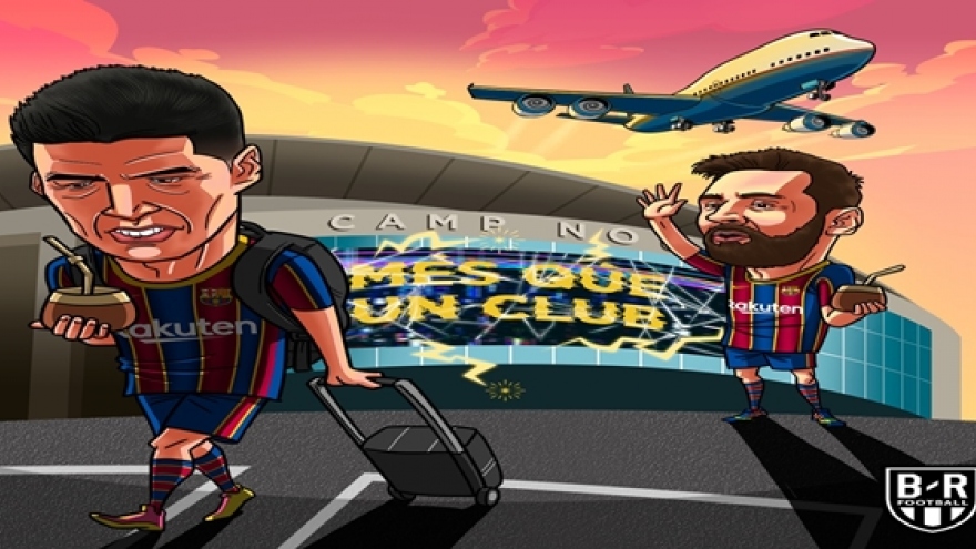 Biếm họa 24h: Lionel Messi ngậm ngùi tiễn Luis Suarez rời Barca